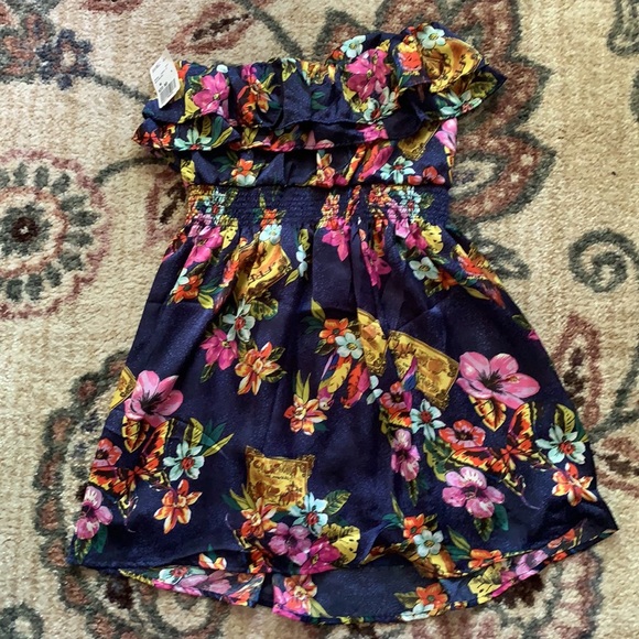 Strapless Ruffled Colorful Dress - Picture 2 of 7